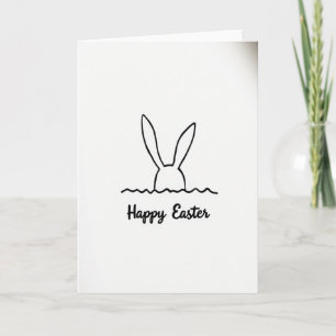 Bunny Line Art Spring Card