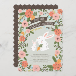 Bunny Love Baby Shower Invite