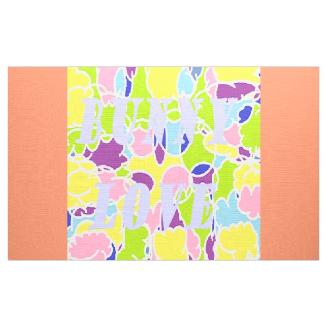 Bunny Love bright light colours almost pastel shad Fabric (Yard)