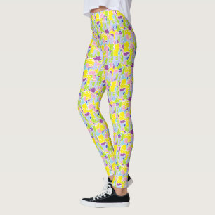 Bunny Love bright light colours almost pastel shad Leggings