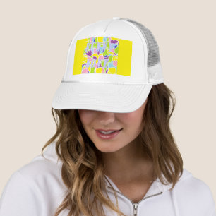 Bunny Love bright light colours almost pastel shad Trucker Hat