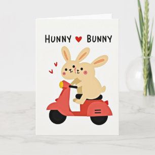 Bunny Love Scooter Ride Card