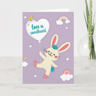 Bunny Love Sweetheart Message Card
