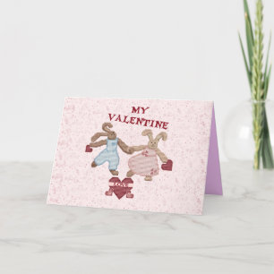 BUNNY LOVE VALENTINE HOLIDAY CARD