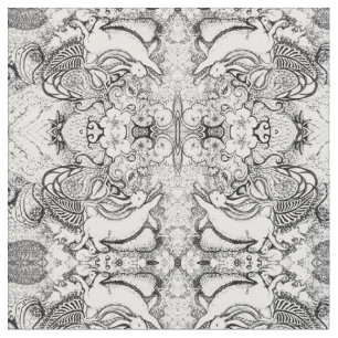 Bunny Mandala Pattern Fabric