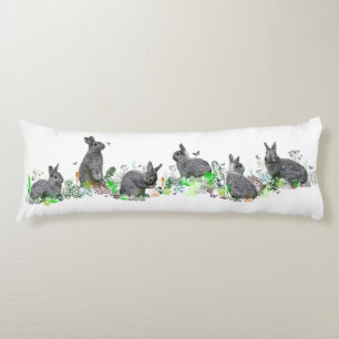 Bunny Meadow Body Pillow (choose colour)