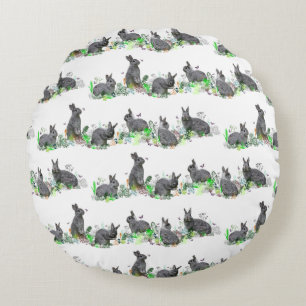 Bunny Meadow Pillow (choose colour)