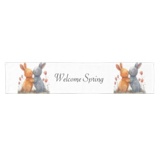 "Bunny Meadow" Spring Table Runner 🐇🌼