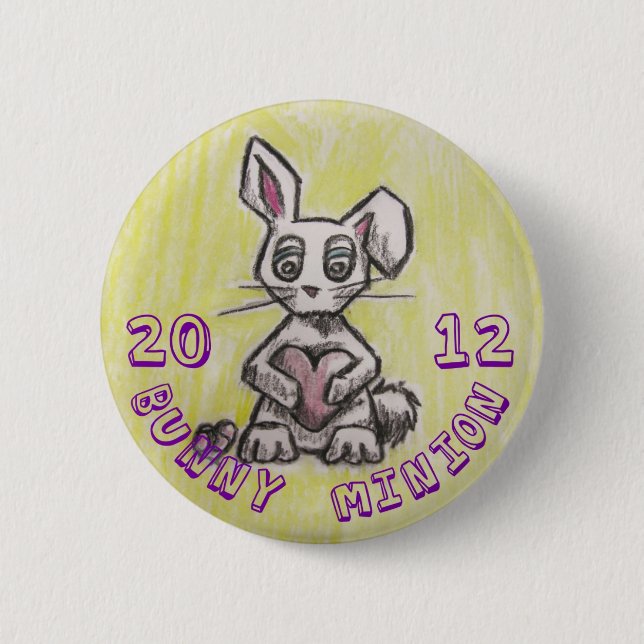 Bunny Minion 2012 6 Cm Round Badge (Front)