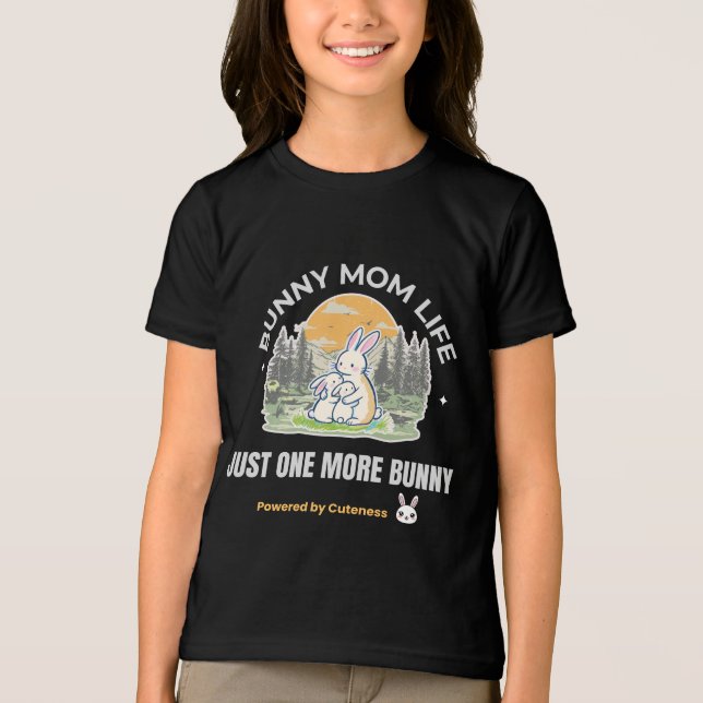 Bunny Mom Life T-Shirt, Just One More Bunny Shirt, Tri-Blend Shirt (Front)