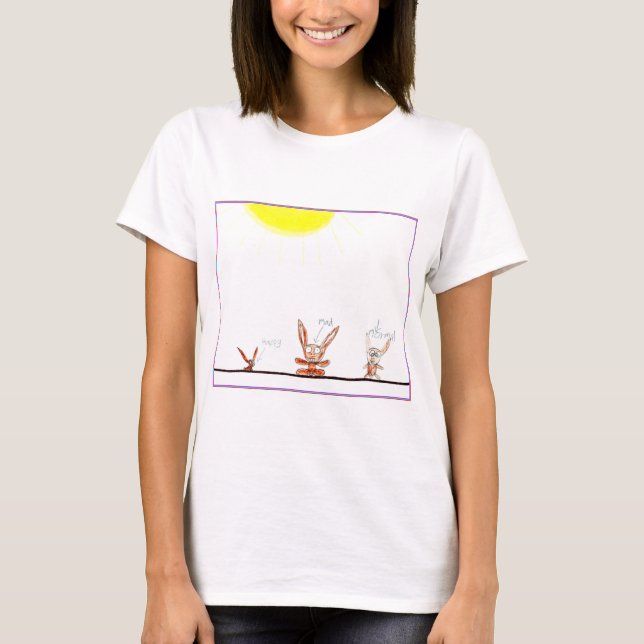 Bunny Moods girls T-shirt (Front)