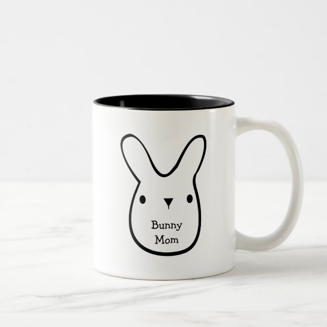 Bunny Mum (customisable) Two-Tone Coffee Mug (Right)