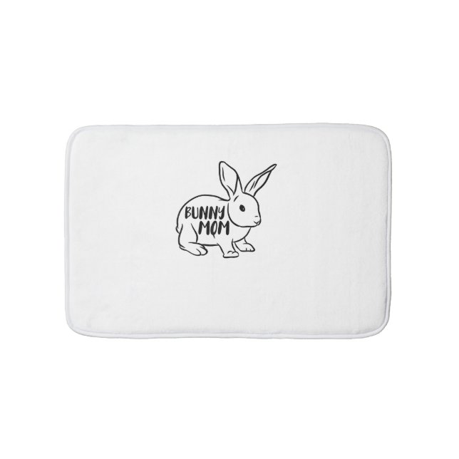 Bunny Mum Rabbit Lover  Bath Mat (Front)