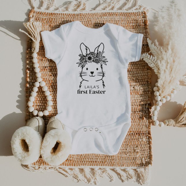 Bunny My First Easter Name Baby Bodysuit (Creator Uploaded)