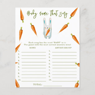 Bunny - Name that song baby shower game
