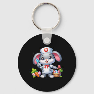 Bunny Nurse Easter Day Stethoscope Rabbit Scrub To Key Ring