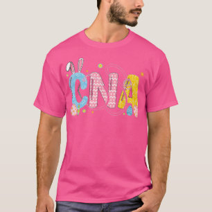 Bunny Nurse Funny Egg Easter Day Floral Women Cna T-Shirt