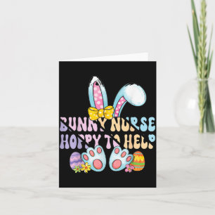 Bunny Nurse Hoppy to Help Easter Medical Nursing Card