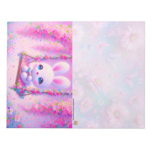 Bunny Oil Painting Notepad
