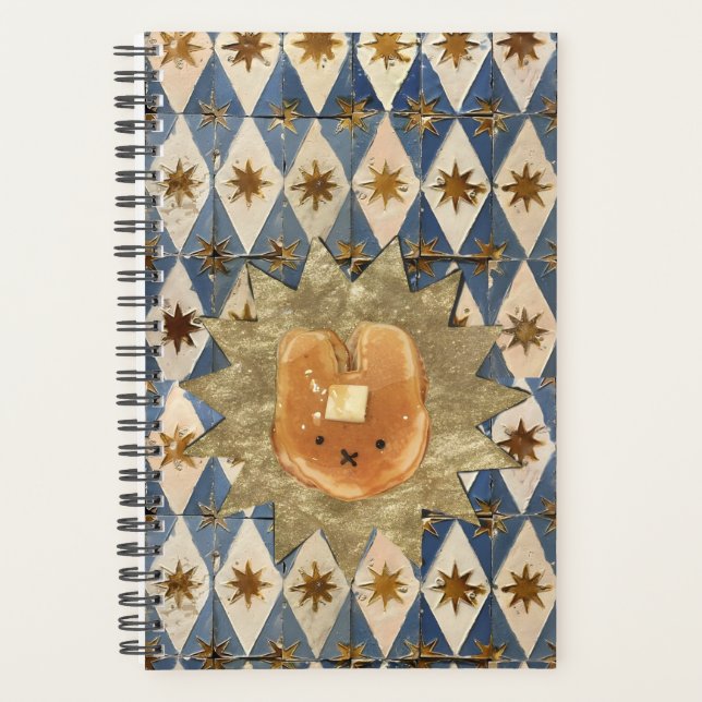 Bunny Pancake on a Golden Starburst Planner (Front)