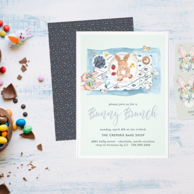 Bunny Pancakes | Easter Bunny Brunch Invitation (Creator Uploaded)