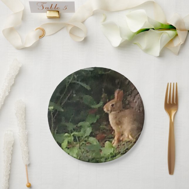 Bunny Paper Plate - for the rabbit & nature lover (Wedding)