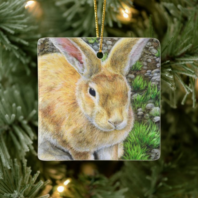 Bunny Pastel Ceramic Ornament (Tree)