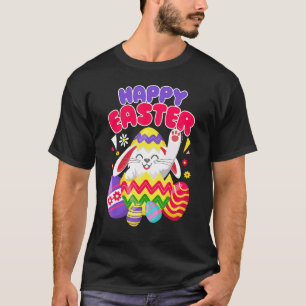 Bunny Pastel Spring Hunt Eggs Rabbit Happy Easter  T-Shirt
