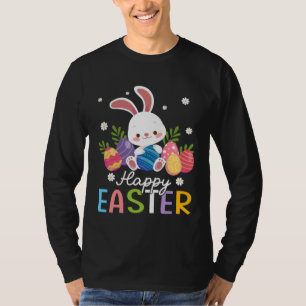 Bunny Pastel Spring Hunt Eggs Rabbit Happy Easter  T-Shirt