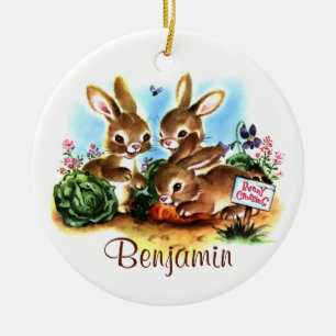 Bunny Patch Ceramic Tree Decoration