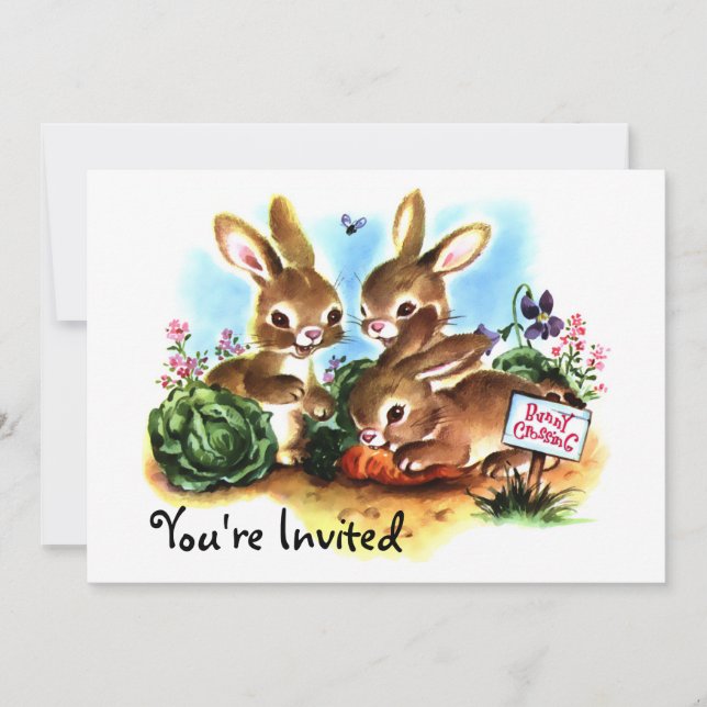 Bunny Patch (D) Invitation (Front)