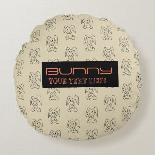 BUNNY PATTERN ROUND CUSHION