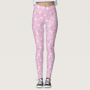 Bunny Patterned Pink Leggings