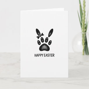 Bunny Paw Print Easter Card