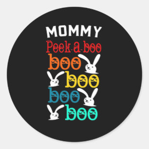 Bunny Peekaboo Game For Novelty Kids Adults Classic Round Sticker