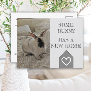 Bunny Photo We've Moved   New Home Announcement Postcard