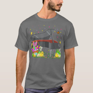 Bunny Piano Easter Egg Hunt Funny Piano Easter Sun T-Shirt