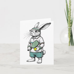 Bunny Pickleball Player Easter Day For Boys Men Ki Card