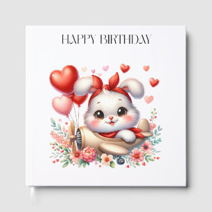 Bunny Pilot Birthday Guest Book
