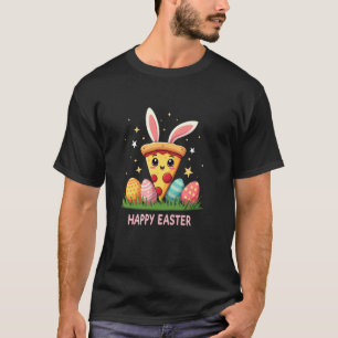 Bunny Pizza Easter Day Pizza Lovers Boys Girls Hap T-Shirt