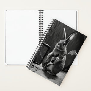 Bunny Playing a Guitar Notebook