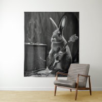 Bunny Playing a Guitar
