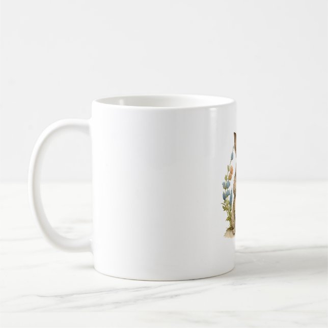 Bunny Playing Banjo Guitar rabbit Easter bunny Coffee Mug (Left)
