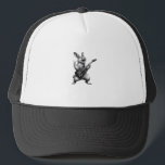 Bunny Playing Guitar Rock Star Bunny Lover Easter  Trucker Hat<br><div class="desc">Bunny Playing Guitar Rock Star Bunny Lover Easter T-Shirt</div>