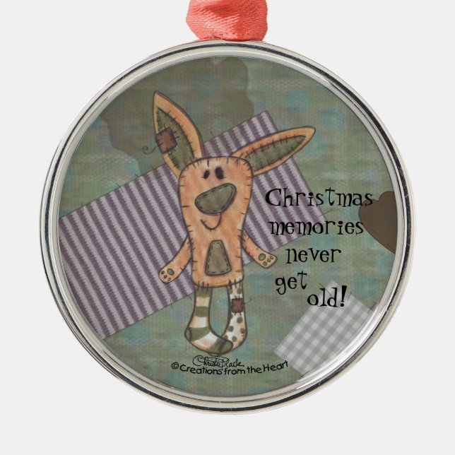 Bunny Prim Metal Tree Decoration (Front)