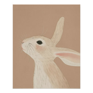 Bunny Print Wall Art, Children's Room Decor