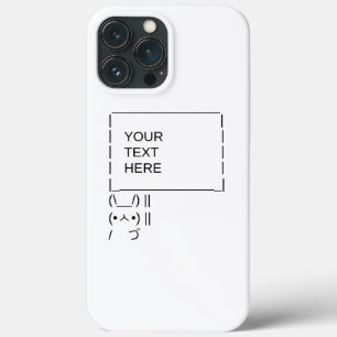 Bunny Protest Sign / Customisable ASCII Text Art iPhone 13 Pro Max Case