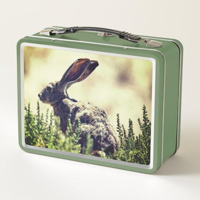  Bunny Rabbit Animal Metal Lunch Box (Back)