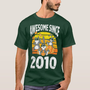 Bunny Rabbit Awesome Since 2010 12th Birthday 12 Y T-Shirt