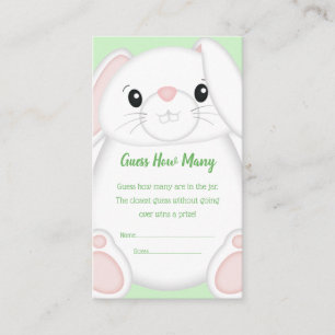 Bunny Rabbit Baby Shower Enclosure Card